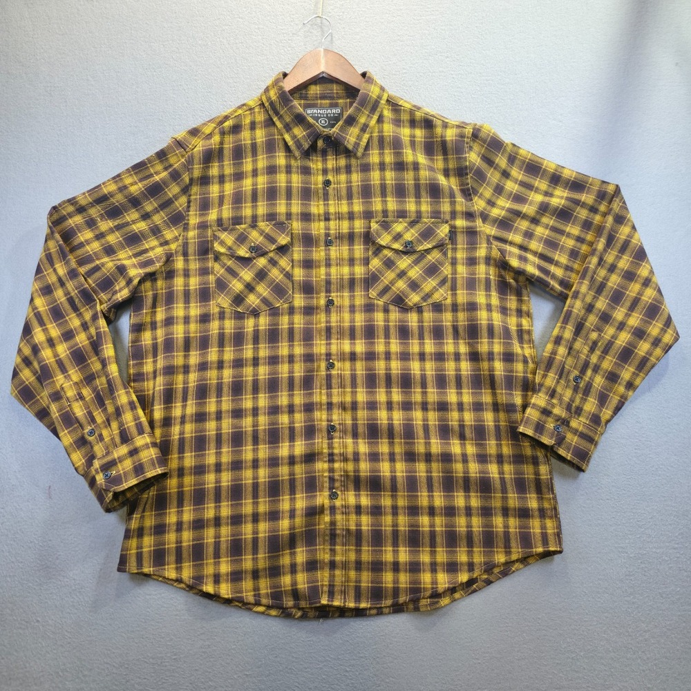 Standard Issue Co. Men's High Quality Yellow Plaid Flannel Size XL